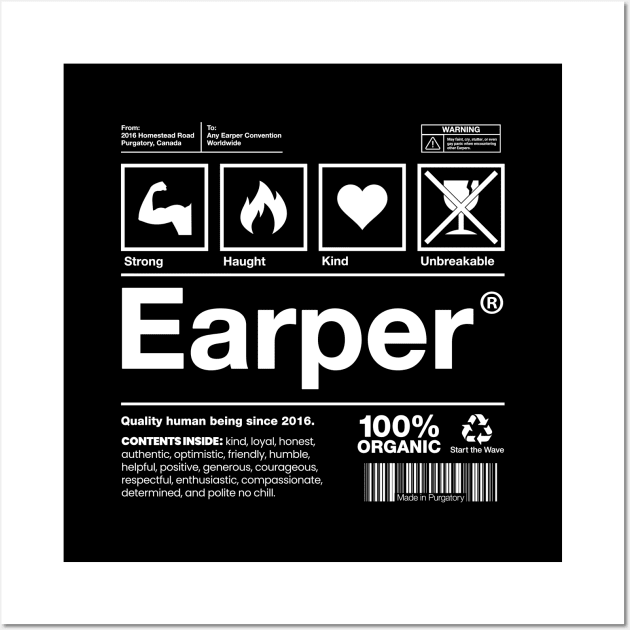 Earper Shipping Label - Wynonna Earp Wall Art by viking_elf